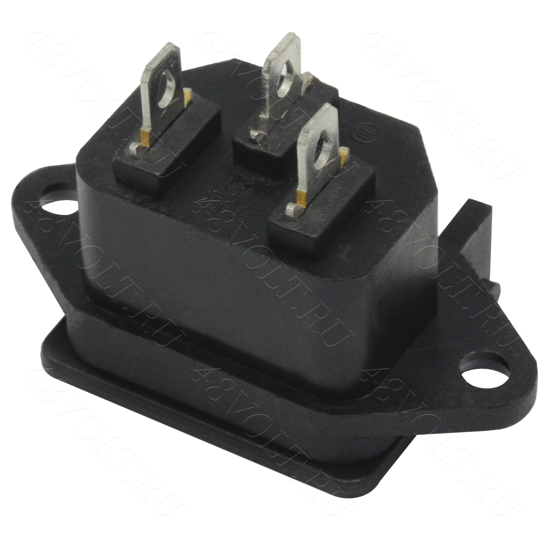 Разъем питания IEC 320 C14 штекер для монтажа на панель